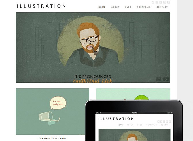 Illustration Responsive Theme from Dessign.net