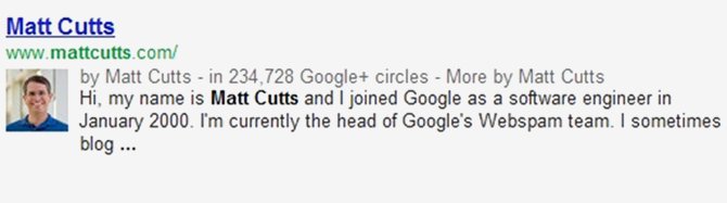 Matt cutts-Google Authorship