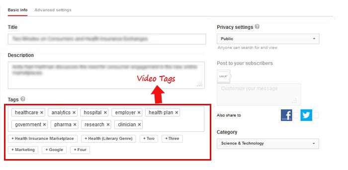 Video Tags